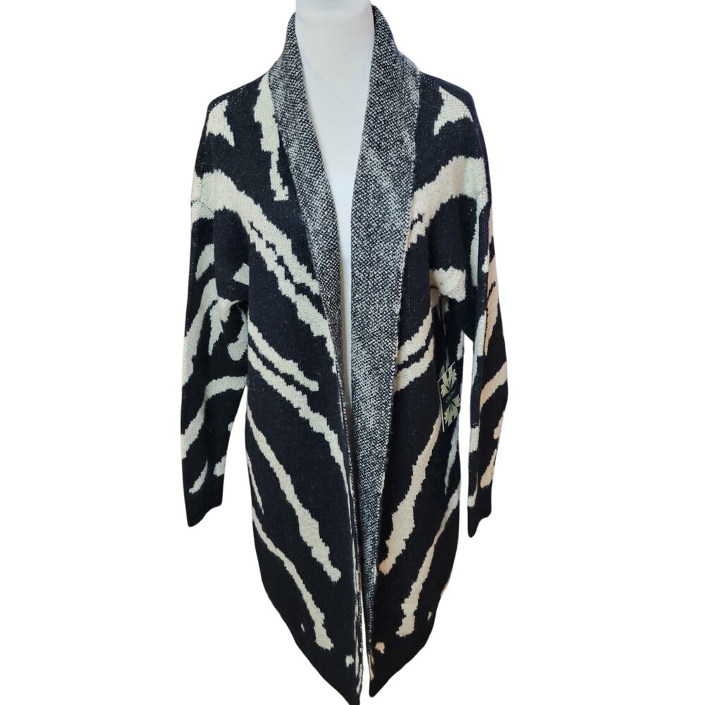 Cliché Couture Black/Cream Zebra Cardigan